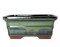 Rectangular Shohin Bonsai, Succulent Pot 6"x 4.5"x 2.5" with Mesh - Green Stain